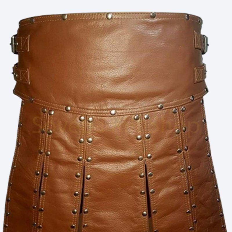 Gladiator Leather Kilt - Roman Gladiator Skirt Larp Barbarian Cosplay