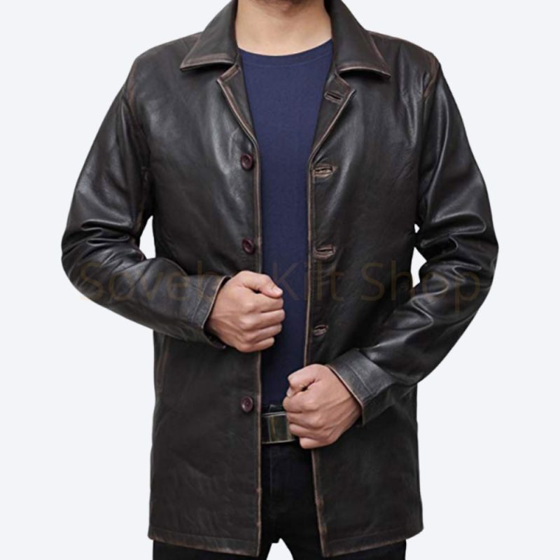 Distressed Real Leather Coat Men Buy Leather Coats
