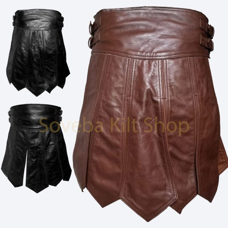 Barbarian Leather Kilt Skirt | Greek Roman Gladiator War Ancient ...