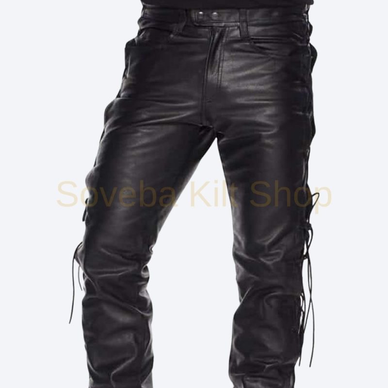 Hot Black Fashion Leather Pant For Men | Genuine Leather Pant