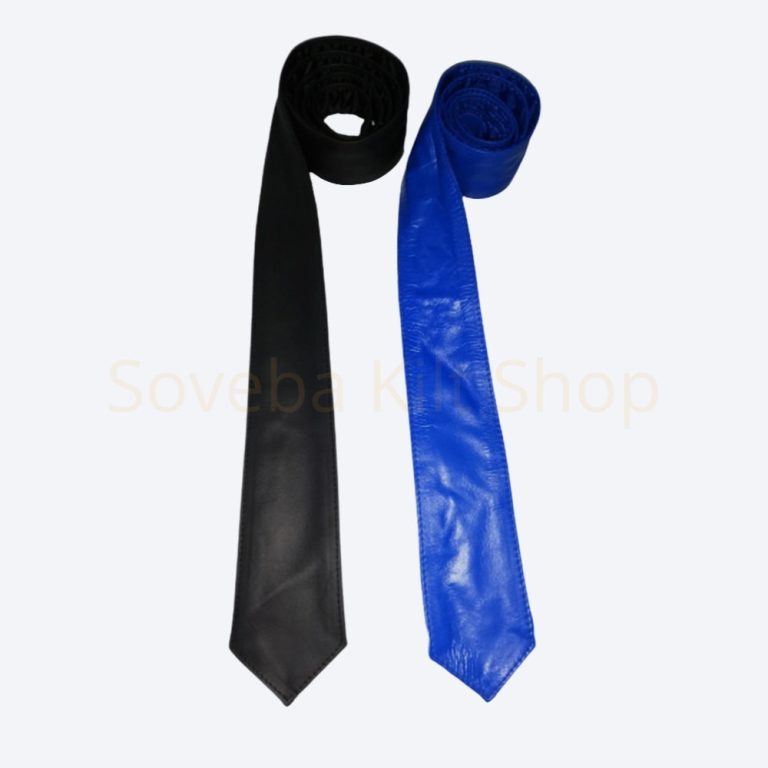 mens leather tie