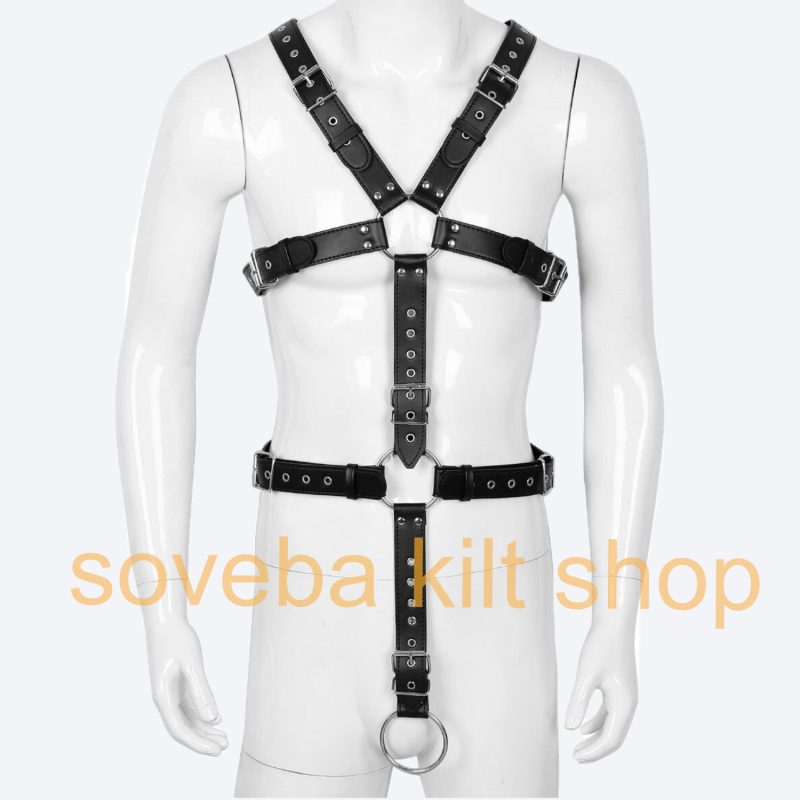 Mens Leather Body Harness Leather Made Body Harness