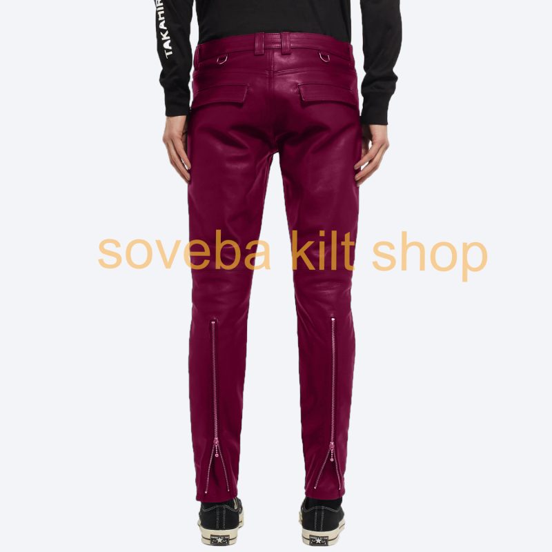 Men Pink Leather Pant Buy Online Mens Genuine Pants