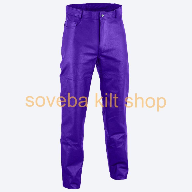 Blue Leather Pant Mens All Types Of Leather Pants