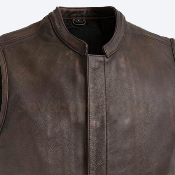 Genuine Leather Distressed Vest