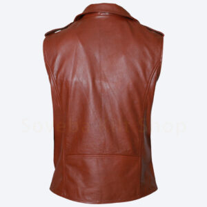 leather biker motorcycle vest