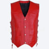 red leather vest