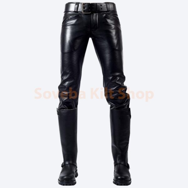Black Leather Gay Pant