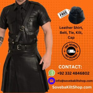 scottish leather kilt and shirt deal