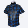 Blue Lumberjack Leather Shirt