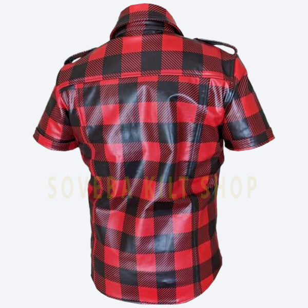 Gay Plaid Leather Shirt