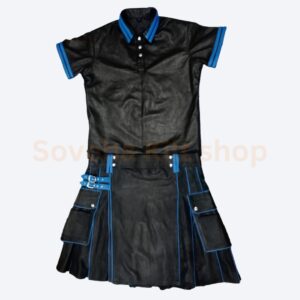 Leather Shirt And Kilt For Men