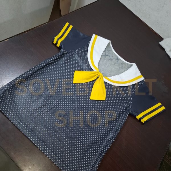 Gay Sailor Costume for Men | Real Leather Mesh Shirt, Shorts And Neckerchief / Tie - Image 5