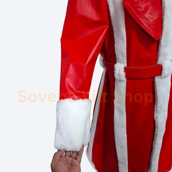 Men’s Santa Claus Coat with Hat – Adult Santa Costume Outerwear Set - Image 7
