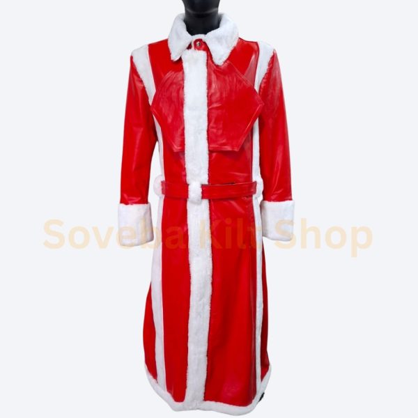 Men’s Santa Claus Coat with Hat – Adult Santa Costume Outerwear Set - Image 2