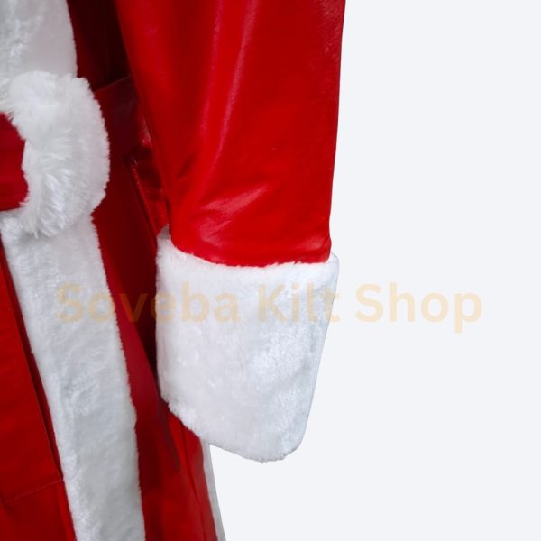 Men’s Santa Claus Coat with Hat – Adult Santa Costume Outerwear Set - Image 8