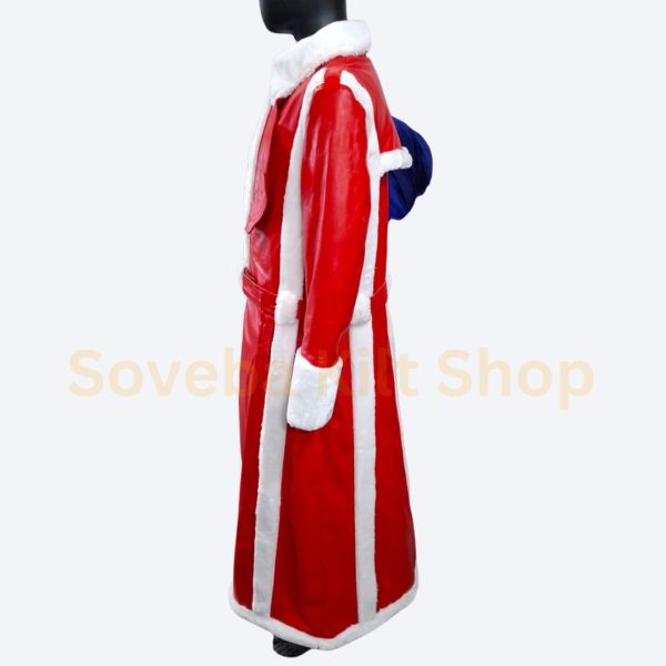 Men’s Santa Claus Coat with Hat – Adult Santa Costume Outerwear Set - Image 4