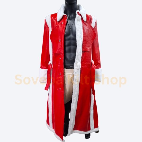 Men’s Santa Claus Coat with Hat – Adult Santa Costume Outerwear Set - Image 3